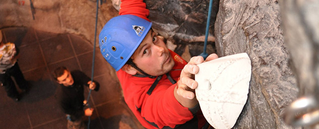 climbing at Llangorse