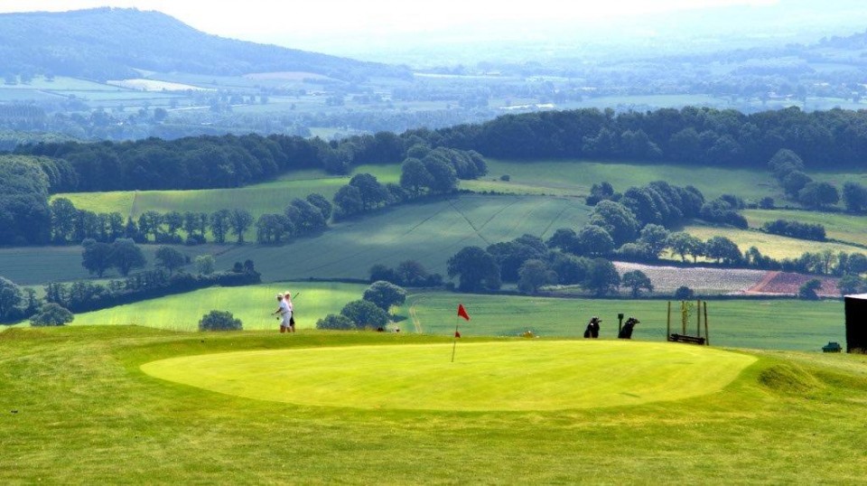 Kington Golf Course which is 12 miles from the house, the highest course in England