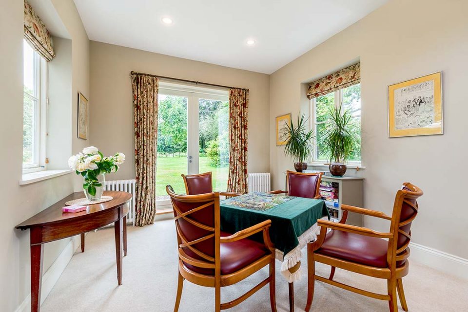 Bridge table in drawing room - cards and board games provided