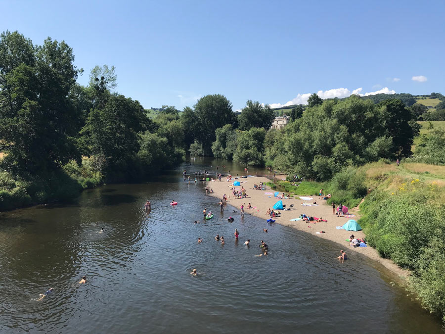 Brobury Beach - River Wye at Bredwardine