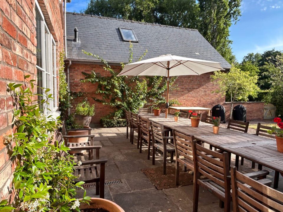 Morning sunshine at Monnington House